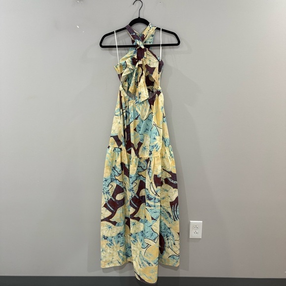 A.L.C. Dress Veronica Poplin Maxi in Carob and Chardonnay - Picture 12 of 13
